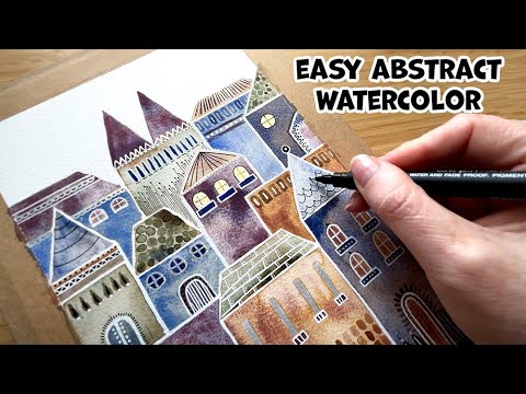 Easy Watercolor Painting with Creative Abstract Watercolor Book