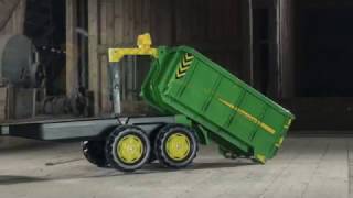 Rollytoys Vlečka za traktor John Deere vyklápacia zelená