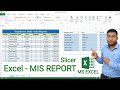 Excel MIS Report How To Create MIS Report In Excel Using Slicer MIS Report In Excel