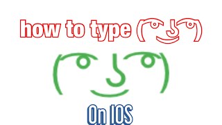 How to make the Lenny face ( ͡° ͜ʖ ͡°) on iPhone / iPad / iOS devices