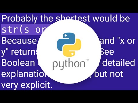 Python Python Most Idiomatic Way To Convert None To Empty String