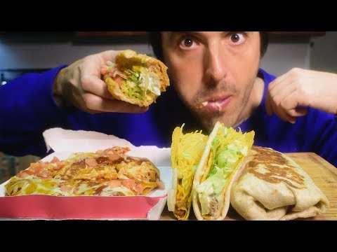 ASMR TACO BELL XXL FEAST ( Eating Sounds ) Burrito...