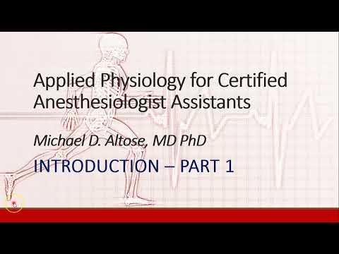 Applied Physiology for Anesthesia - 01 - INTRO - Part 1