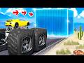 CAN A MONSTER TRUCK DRIVE THROUGH GIANT WATER CUBE IN GTA 5 EXPERIMENT IN GTA 5