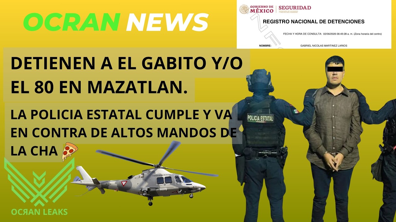 Policia Estatal cumple y Detiene a "El Gabito 80" Alto mando de la CHA🍕