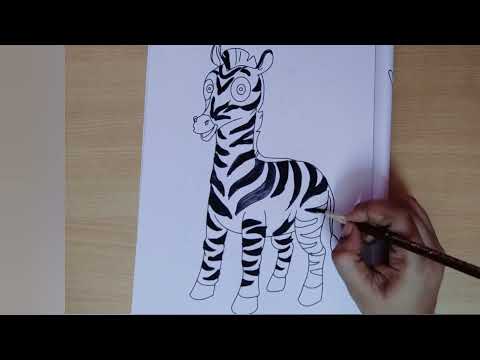 zebra coloring video for kids and children