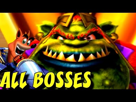 Crash Nitro Kart - ALL Boss Races + Cutscenes