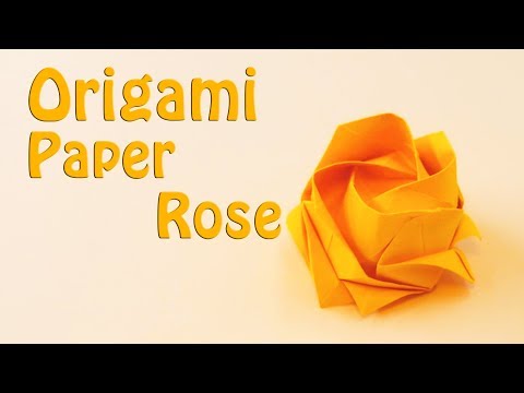 🔴Origami Kawasaki Rose🔴 - How to Make a Paper Rose/Kawasaki Rose (15 Minutes)