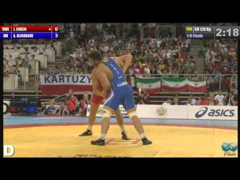Amir Aliakbari (IRI) vs Johan Euren (SWE) 120kg 1/8 Final - 2013 World Wrestling Championships
