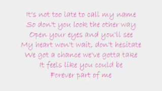 Forever Part of Me-From Justin To Kelly *Lyrics*