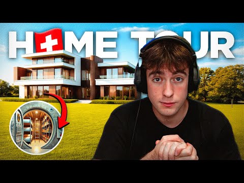 Tour della mia nuova MEGAVILLA in Svizzera con Bunker e Giardino ENORME!!
