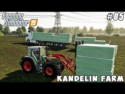 Selling silage bales, fertilizer spreading | Kandelin Farm | Farming simulator 19 | Timelapse #05