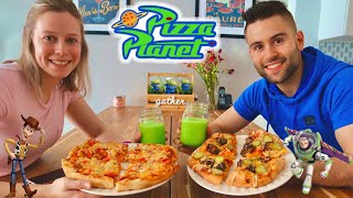 Disney Pizza Planet Recipes / Cheeseburger Pizza and Alien Slime Drink from Toy Story