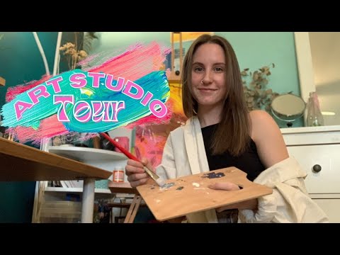 ART STUDIO TOUR | how to create an art studio in a small space like your bedroom