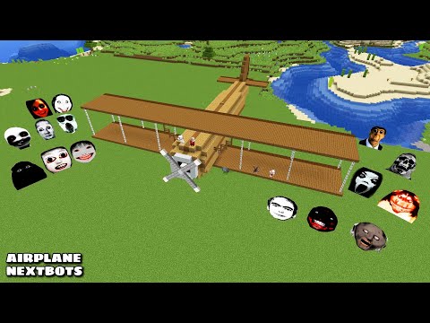 SURVIVAL AIRPLANE WITH 100 NEXTBOTS in Minecraft - Gameplay - Coffin Meme