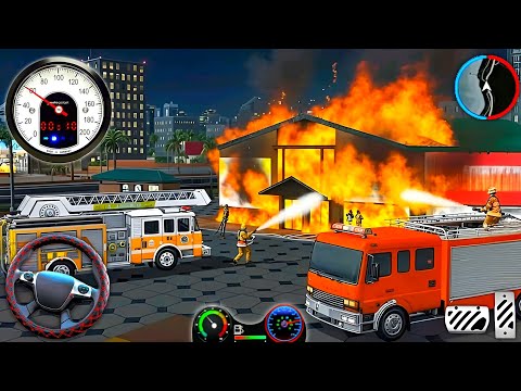 Fire Truck Rescue Simulator 3D - Us Emergency 911 Firefighter Driver - Android Gameplay