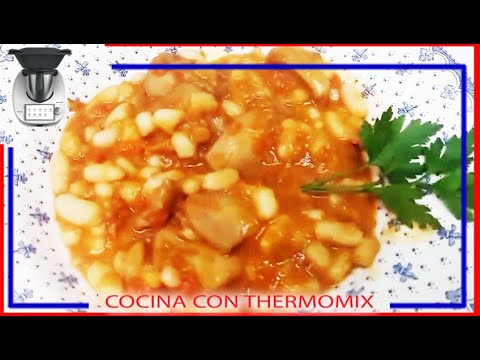 ALUBIAS BLANCAS GUISADAS CON SEPIA EN THERMOMIX