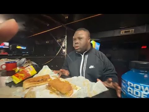 DJ eating a meatball Sub from Subway😂 #fyp #DjCece