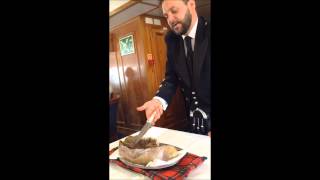 preview picture of video 'Address to the Haggis aboard Hebridean Prncess'