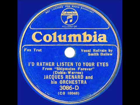 1935 Jacques Renard - I’d Rather Listen To Your Eyes (Smith Ballew, vocal)