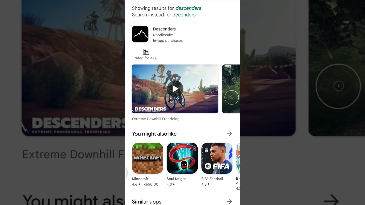 best bicycle game for Android. Decenders. #decenders #shorts