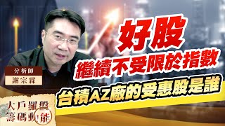 好股繼續不受限於指數台積AZ廠的受惠股是誰｜大戶羅盤籌碼動能 ｜謝宗霖 (圖)