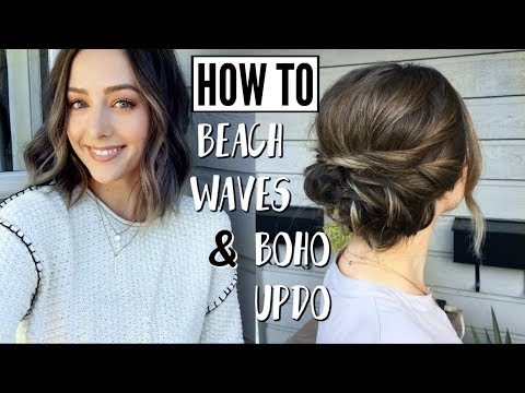 How To: Perfect Beach Waves + Boho Updo Hair Tutorial!