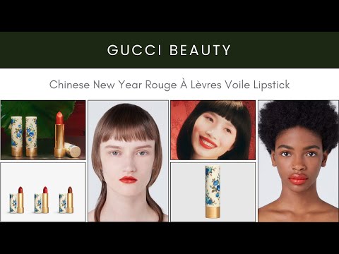 Gucci Chinese New Year Rouge À Lèvres Voile Lipstick! New Makeup Release! Lunar New Year Launch!