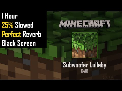 EPIC 1 HOUR SLOWED Minecraft Music + Reverb + BLACK SCREEN