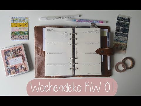 Filofax Wochendeko KW 01