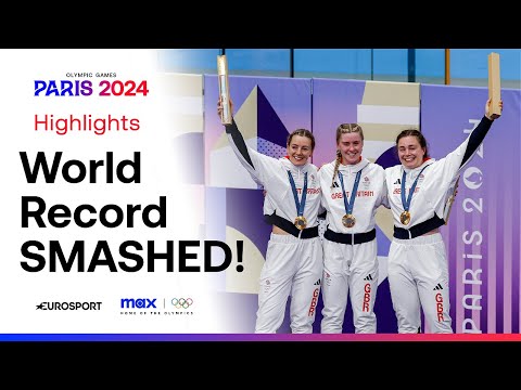 Team GB cyclists smash world record THREE times on way to brilliant Olympics gold 💨 | #Paris2024
