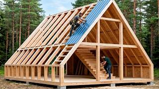 Men Build a Dream A-Frame House With a Pool | Start to Finish by @LankHome