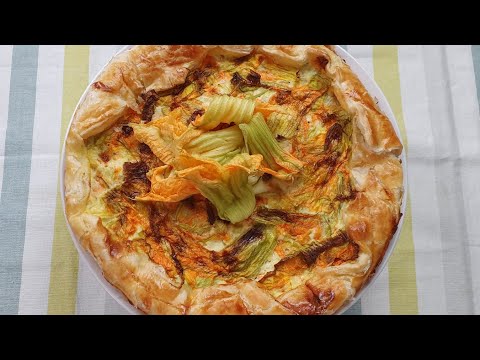 TORTA DI PASTA SFOGLIA CON FIORI DI ZUCCA STRAORDINARIA BONTÁ