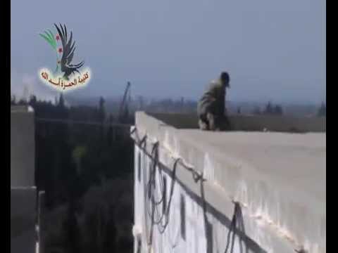 استهداف تحركات قوات النظام في قرية الضبعة في ريف حمص بواسطة رشاش بي كي سي من قبل كتيبة الحمزة أسد الله