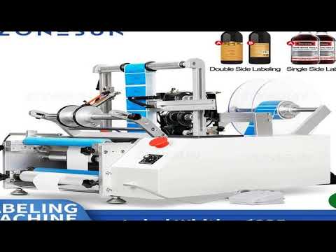 ZONESUN ZS-TB190 Semi-automatic Plastic Tin Can Glass Round Bottle Labeling Machine Sticke