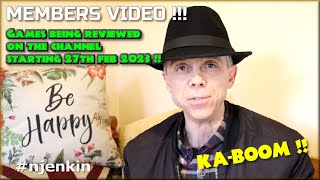 Ka-Boom!  The Games being reviewed on the Channel starting 27th February 2023 are...