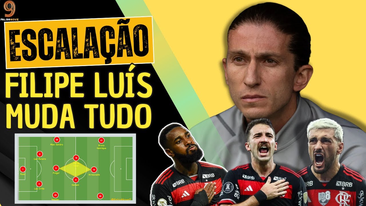 URGENTE! ESCALAÇÃO DO FLAMENGO DE FILIPE LUÍS TERÁ MUDANÇA TÁTICA