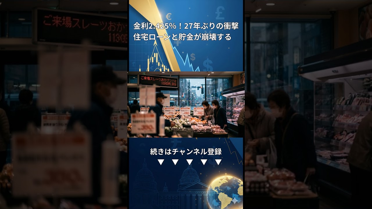 27年ぶりの金利急騰と円安で生活崩壊の危機？搾取されないために今すぐやるべき資産防衛術 (Shorts)