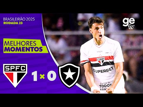 Gols e lances de São Paulo x Botafogo