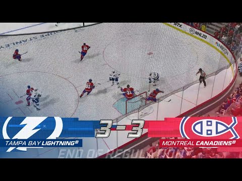 NHL 20 - Playoff Overtime Between Tampa Bay Lightning and Montreal Canadiens