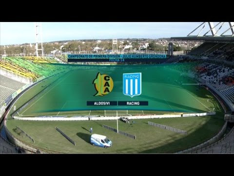 Fútbol en vivo. Aldosivi - Racing. Fecha 14 del Torneo de Primera División. FPT.