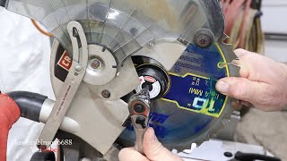 miter saw laser batteries how to change