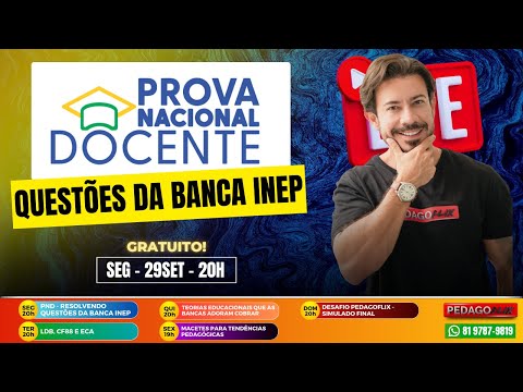 🔴Ao vivo: PND – Questões da Banca INEP | Prova Nacional Docente 2025