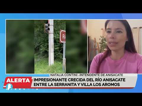 Impresionante crecida del Río Anisacate entre La Serranita y Villa Los Aromos