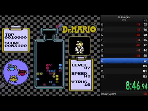 Dr. Mario 0-10 Speedrun in 15:51.40