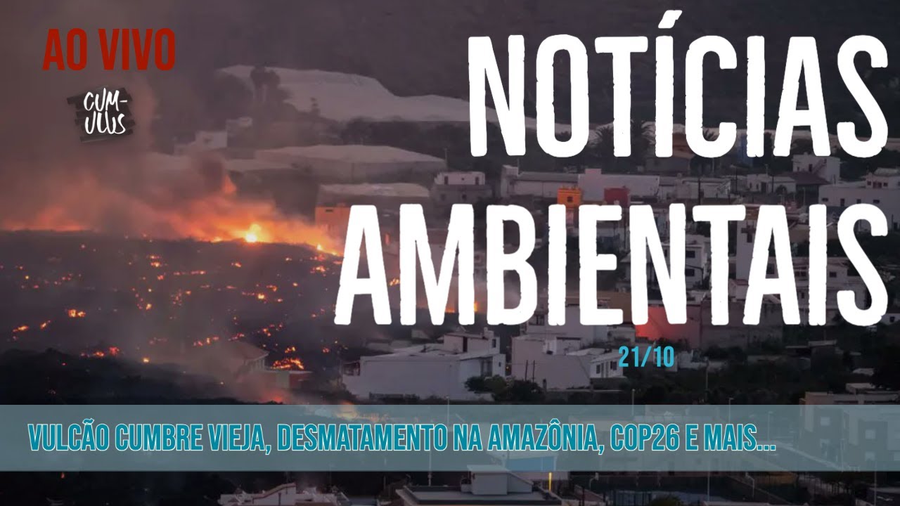 ÚLTIMAS: Vulcões em erupção pelo mundo; Desmatamento na Amazônia; COP26 e mais notícias ambientais