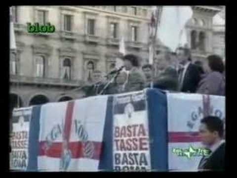 Bossi vs Berlusconi Il Lunedì di Blob 2 Giugno 2008 Parte 2