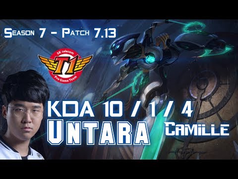 SKT T1 Untara CAMILLE vs RENEKTON Top - Patch 7.13 KR Ranked
