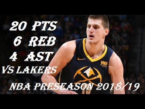Nikola Jokic 20 Pts 6 Reb Denver Nuggets vs. LA Lakers HIGHLIGHTS NBA Preseason