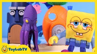 SpongeBob Bikini Bottom Playset Imaginext Toy & Matchbox Undersea Squid Nightmare Story ToyLabTV